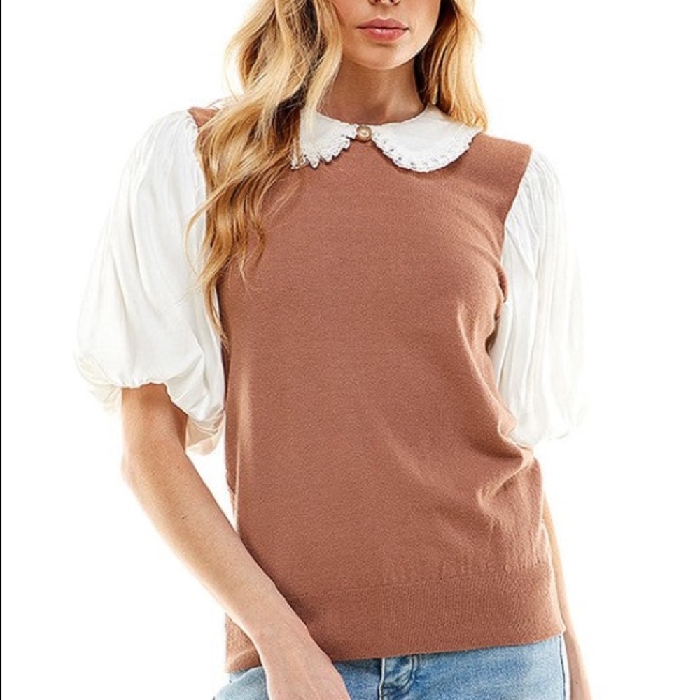 Pearl & Champagne Top - Picture 1 of 6
